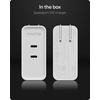 image:imageMophie Speedport70 GAN USBC Charger Block  70W Fast Wall Charger 2 USBC PD Ports Compact Foldable Prongs Made with Recycled Materials for Smartphones Tablets Headphones100W